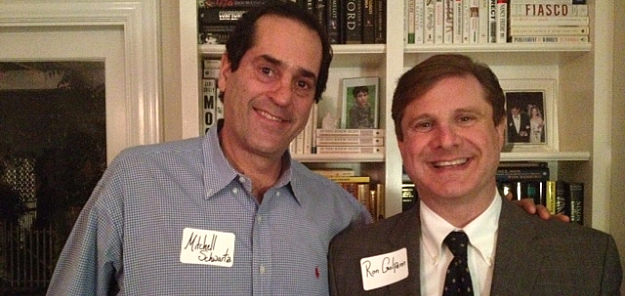 Mitchell Schwartz welcomed candidate Ron Galperin (for City Controller) into his home for a meet and greet.