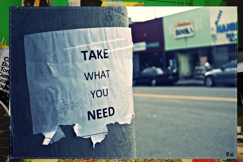 "Also on Melrose, closer to LACC. Very fitting, you take what you need." - Uchenna Masha