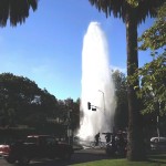 Water Geyser in Windsor Square Tuesday Morning Water Geyser in Windsor Square Tuesday Morning